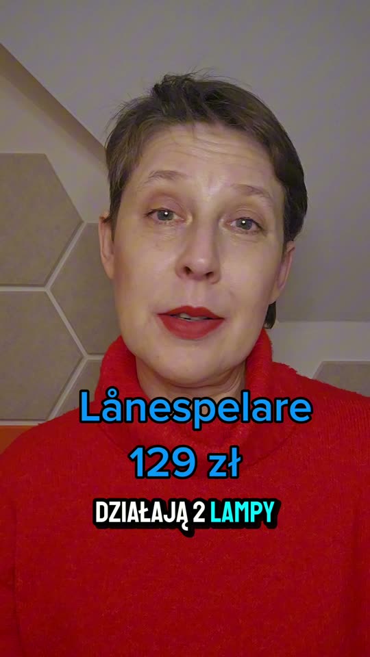 Marta Eichstaedt opowiada o lampie do nagrań, na ekranie widoczna cena 129 zł